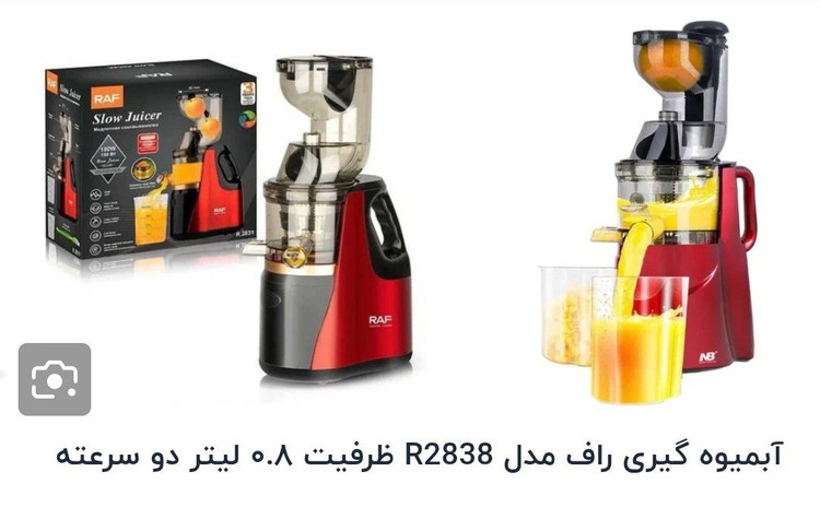 آبمیوه گیری راف مدل 2838 ظرفیت0/8لیتر،2سرعته،اصلی