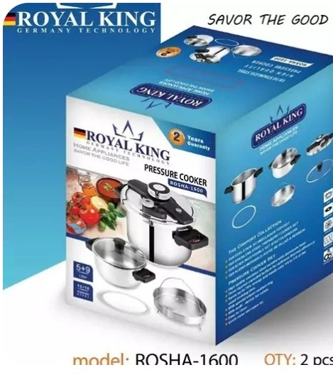 زودپز دوقلو 5 و 9 لیتری رویال کینگ مدل 1600